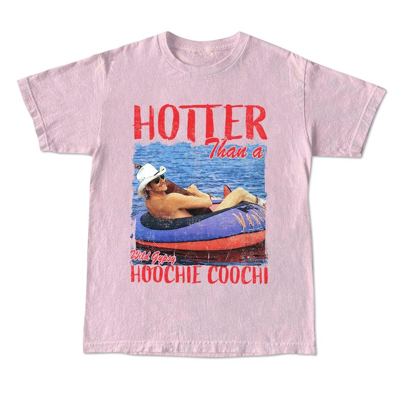 Hotter Than A Hoochie Coochie Shirt, Vintage Western Trendy Tee, Cowgirl Country Shirt, Retro Cowboy Shirt Menswear Birthday