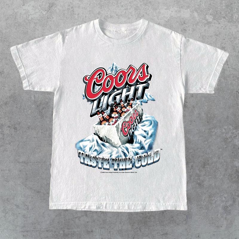 Graphic Coors Light Cotton T-Shirt, Coors Beer Unisex Shirt, Funny Beer America, For Men, For Women, Gift for Him, Gift for Her, Gift for Friend