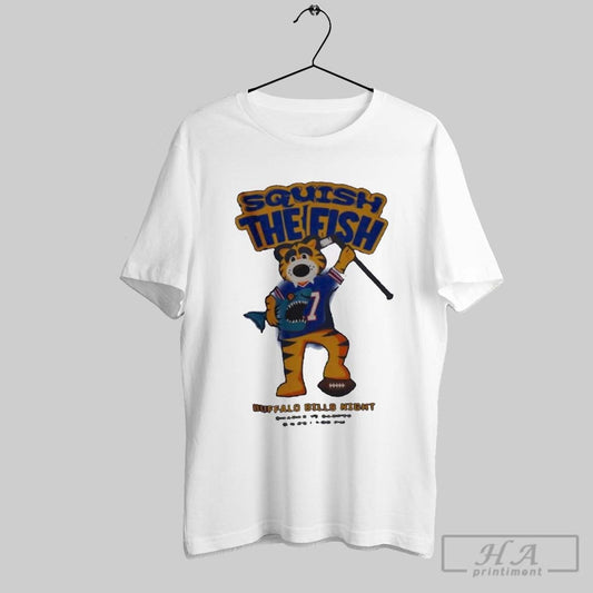 Squish The Fish Buffalo Bills Night Shark Vs Sabres 3 4 2025 T Shirt