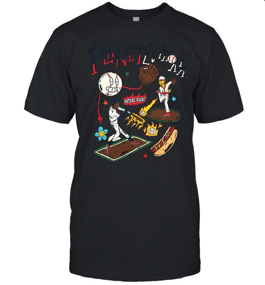 planet euphoria home run hot dog baseball t-shirt
