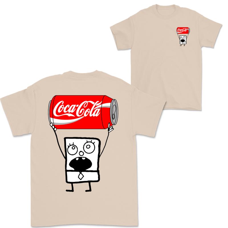 Doodlebob Coca Cola 2 Sided T-Shirt, Funny Drinking T-Shirt, Summer T-Shirt, Full Color T-Shirt, Unisex T-Shirt, For Men, For Women, Gift For All Menswear Top