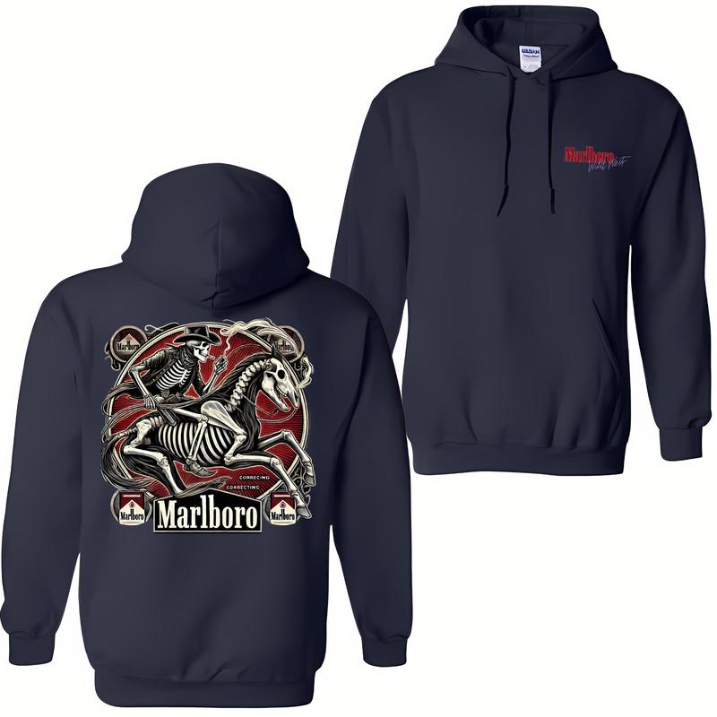 Marlboro Cowboy Killer Hoodie and Crewneck T-Shirt Set - Unisex Sweatshirt - Comfort, Cotton