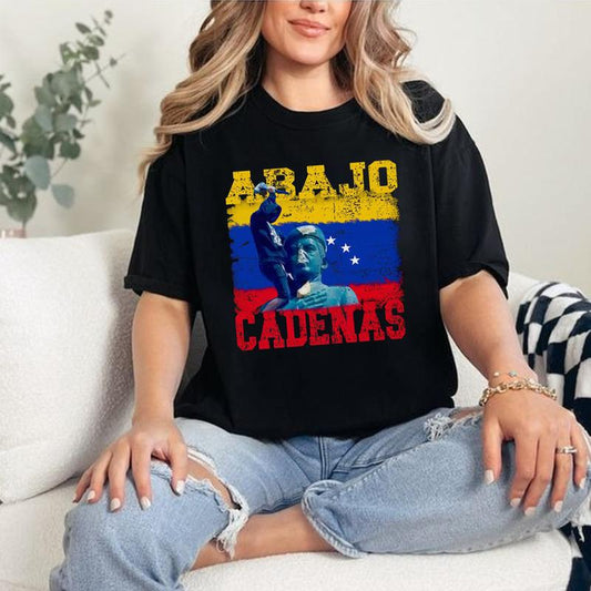 Abajo Cadenas Venezuela Shirt, Hasta el Final Shirt, Venezuela Libre Shirt, Unisex Cotton Shirt, Full Size Full Color