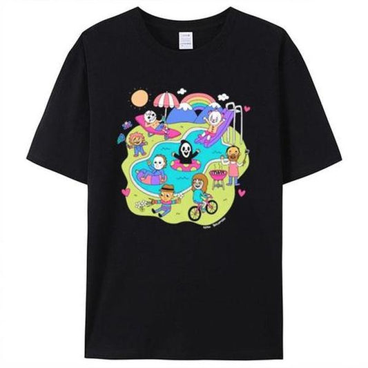 Horror Movie Pool Party  Tshirt Gift for Hiphop Band Funny Tshirt Unisex Funny Tshirt