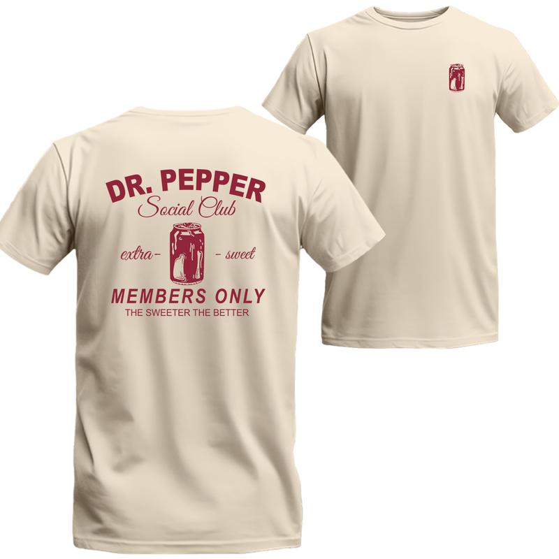 Dr. Pepper Social Club T-shirt, Dr Pepper Shirt, Dr. Pepper Short Sleeve Tee, Beer Shirt Viral Menswear Top