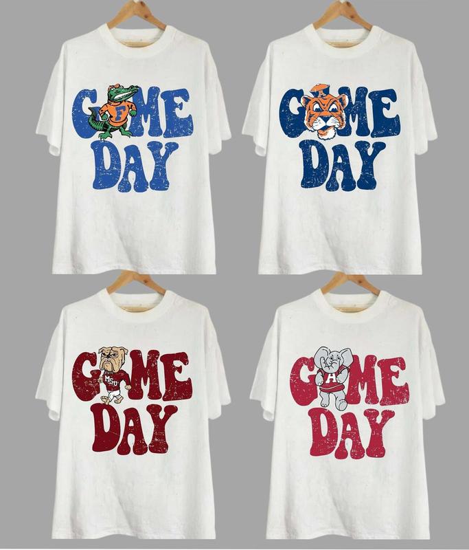 Vintage College Game Day All Teams NCAA Unisex T-shirt - Classic Cotton Tee Sleeve, Cotton, For WoMen, For Men