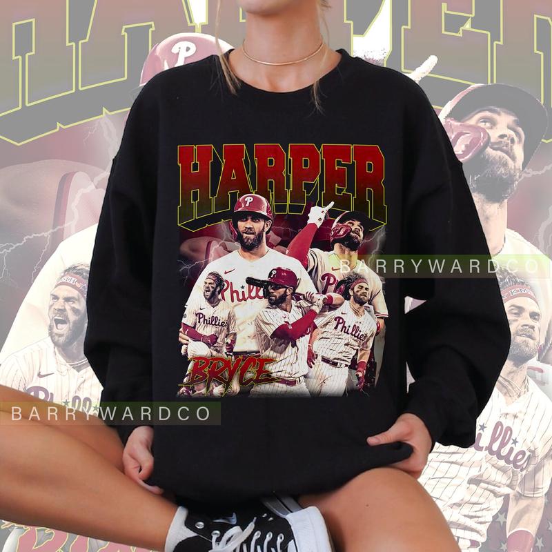 Bryce Harper Vintage 90s Shirt  Sweatshirt  Hoodies, Bryce Harper Shirt, Bryce Harper Graphic Tee, Baseball Shirt, Gift For Her and Him, sports sweate