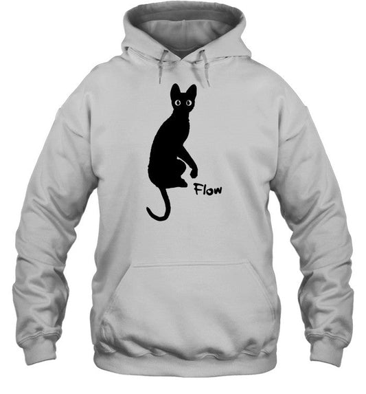 Flow Movie India Ink Cat Hoodie