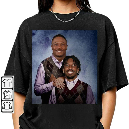 Jayden Daniels Terry McLaurin Shirt, Football Washington Step Bros, Funny Football 90s Bootleg Unisex Shirt Menswear Top Fabric Jersey Classic Cotton