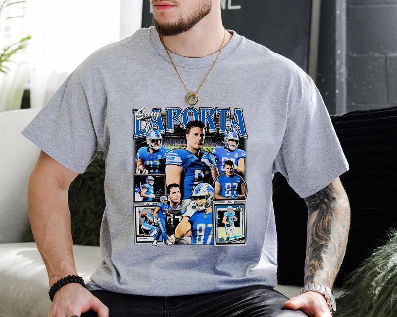 Sam Laporta Detroit Tee - Made Using 100% Us Cotton, Design & Printed In The Usa Classic Fabric Menswear