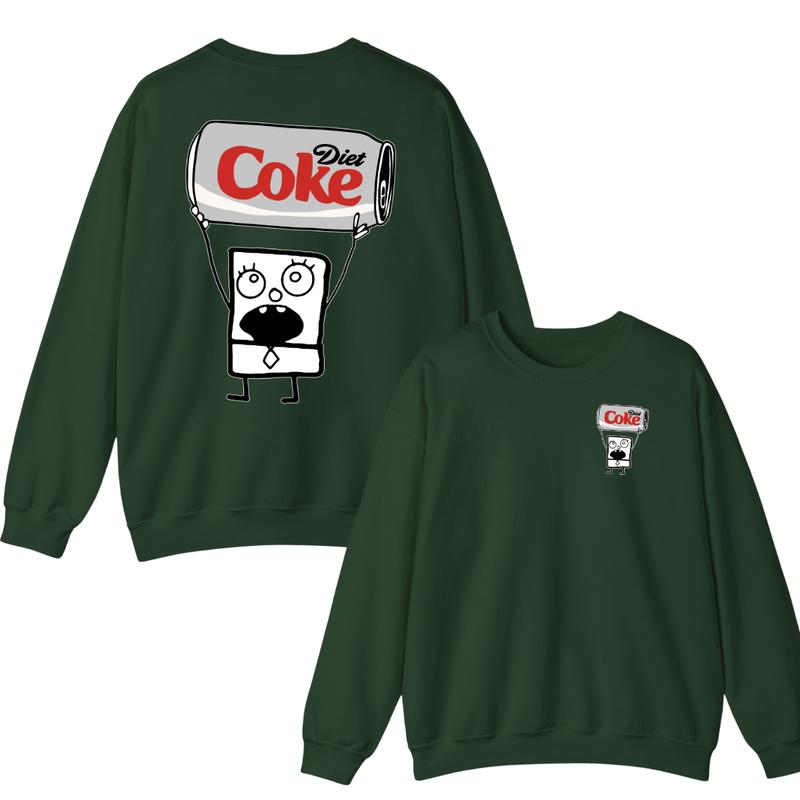 Doodlebob Diet Coke 2-Sided Hoodie, Sweatshirt, and T-Shirt - Funny Full-Color Unisex Design for Summer, Perfect for Men and Women, Great Gift for All.