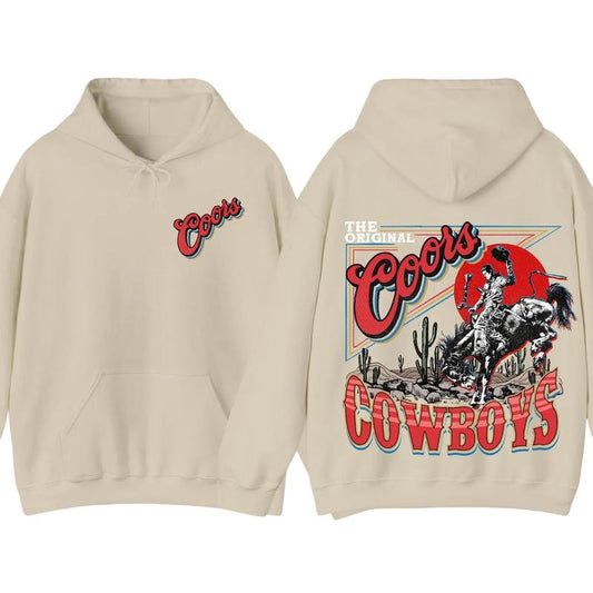 Coors Western Cowboy Hoodie, Sweatshirt,Vintage 90s Graphic Western Hoodie, Retro Coors Hoodie, Wild West Gift, Cool Gift