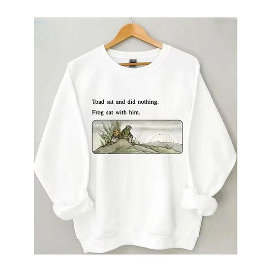 Frog And Toad Sweatshirt,Vintage Classic Book Sweatshirt,Frog And Toad Shirt,Cottagecore Aesthetic Sweatshirt,Book Lover Crewneck Sweatshirt