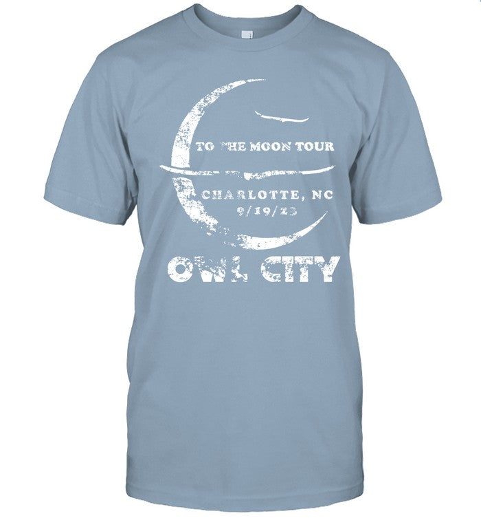 Owl City Charlotte Tour, Sep 19th, 2023 Charlotte NC, To The Moon Tour T-Shirt