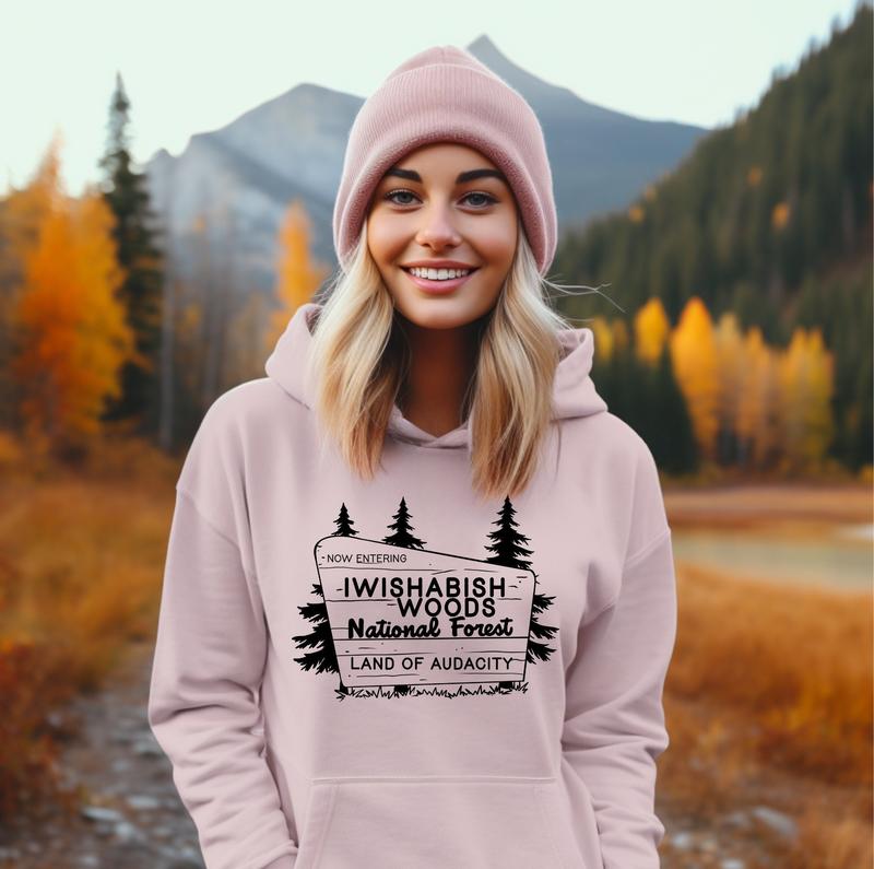 Pullover IWISHABISH WOODS Unisex Hoodie Cotton Soft Style