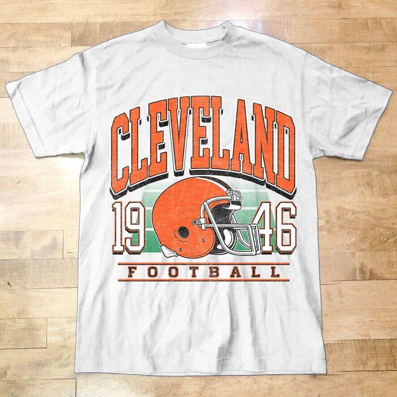 Vintage Style Cleveland Football Shirt, Cleveland Football T Shirt, Retro Cleveland , Football Shirt CP11 Menswear Top