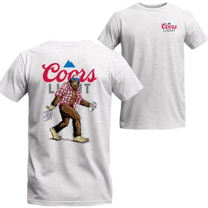 Bigfoot Coors Light T-shirt Coors Light Shirt 2 Side Shirt, Unisex T-shirt For Men, For Women, Best choice, Menswear Top Underwear Streetwear Tshirt