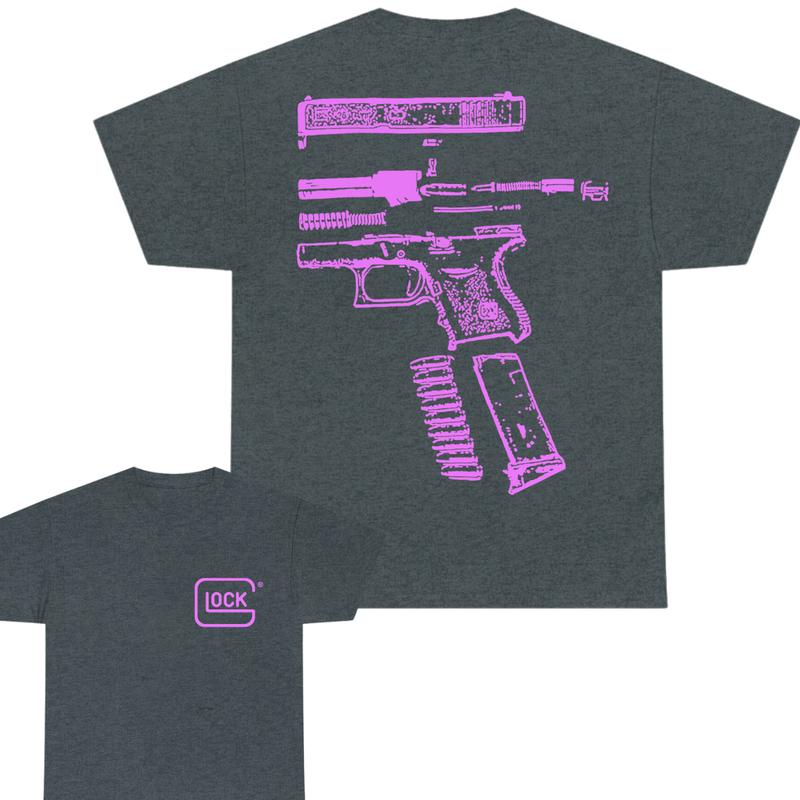 Glock Tshirt - 2 Side Tee - Glock Tee - Full Color - Menswear Top - Unisex Tee, Gift For Men , Gift For Women