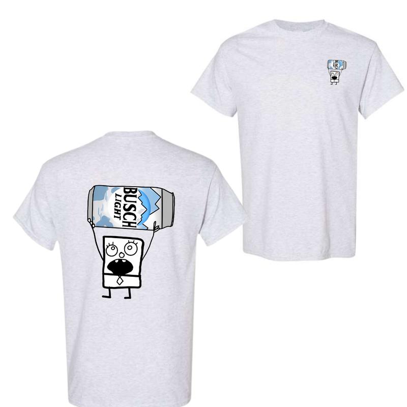 Busch Light Beer Doodlebob T-shirt, Funny Drinking T-Shirt, Summer T-Shirt, Unisex T-Shirt, For Men, For Women, Gift For All Menswear Top