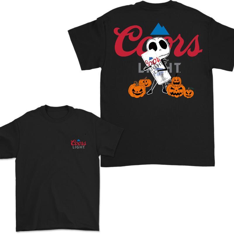 Jack Hug Coors Light Halloween 2 Sides T-shirt, Coors Light T-shirt , Coors Light Halloween T-shirt, Classic Cotton Unisex, High-Quality Printing, All