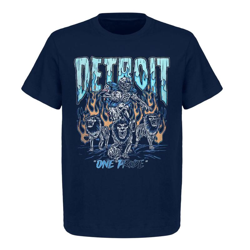 Detroit 'One Pride' Graphic T-Shirt â€“ Limited Edition, Full Cotton, Comfortable & Stylish American Football Merch - Classic Sport Graphic Tees - Unisex T-shirt For Women And For Men - Football Fan Gifts