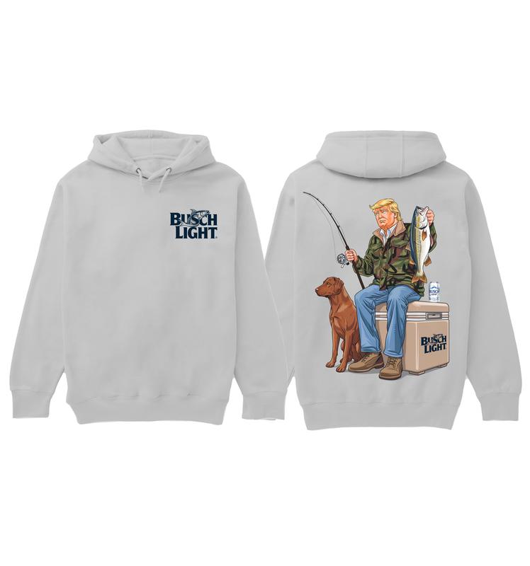 Fishing Trump With Busch Light Beer 2 Side Hoodies, Trump and Your Fishing Gear, Fishing Season, Hoodie for Men, for Women Shirt Retro Vintage Y2k Aesthetic Hoodie Sweater