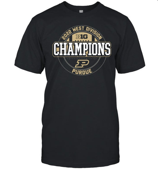 2022 West Division Big 10 Champions Purdue Football Shirt_1