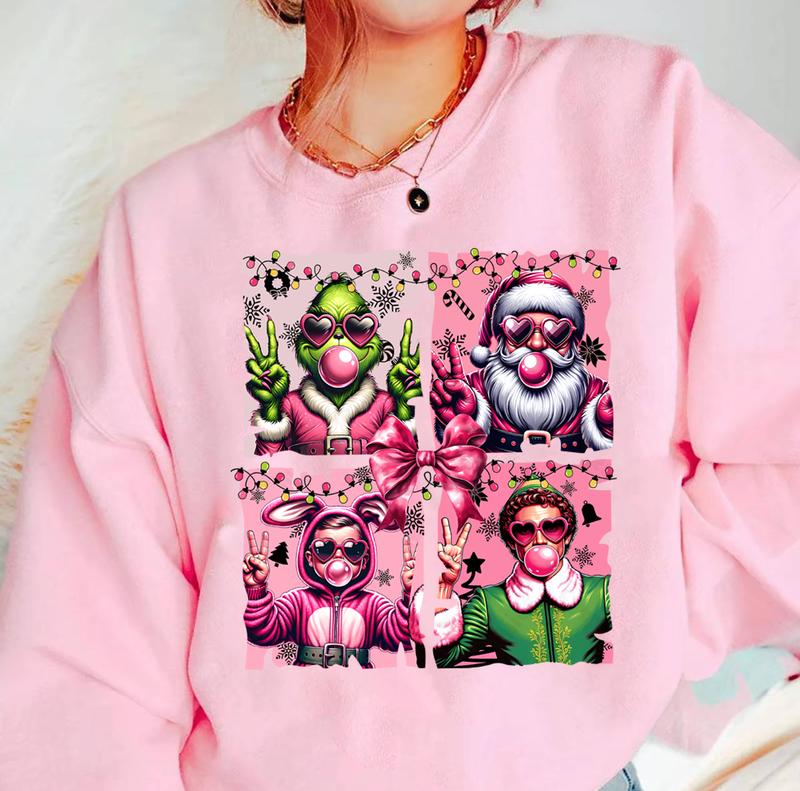 The Boys Of Winter Sweater, Christmas 90â€™s Series Sweater, Pink Christmas Movie Sweater, Christmas Movie Characters Sweater, Funny Holiday Sweater