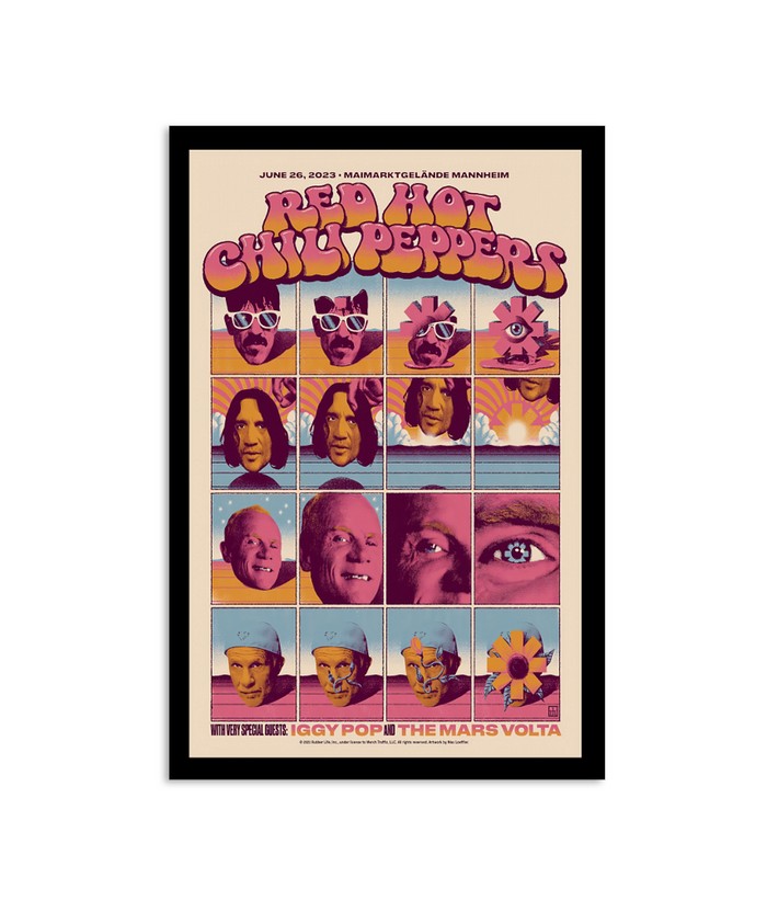 Limited Red Hot Chili Peppers June 26 2023 Maimarkt Gelande Mannheim Poster