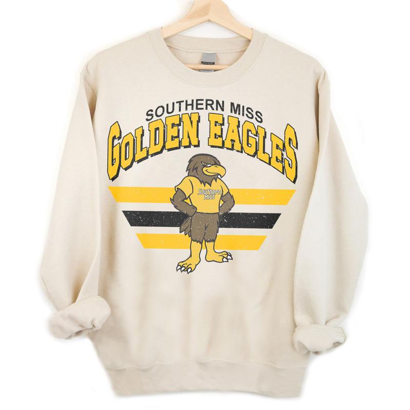 Southern Miss Golden Eagles Vintage Football NCAA Sweatshirt-Tshirt-Hoodie, University of Southern Mississippi Unisex Football NCAA Shirt, Unisex Vintage NCAA Shirt, Classic Football Shirt, Gifts For Football Fan Sport, Cotton, Sweatshirt, T-Shirt, Hoodie
