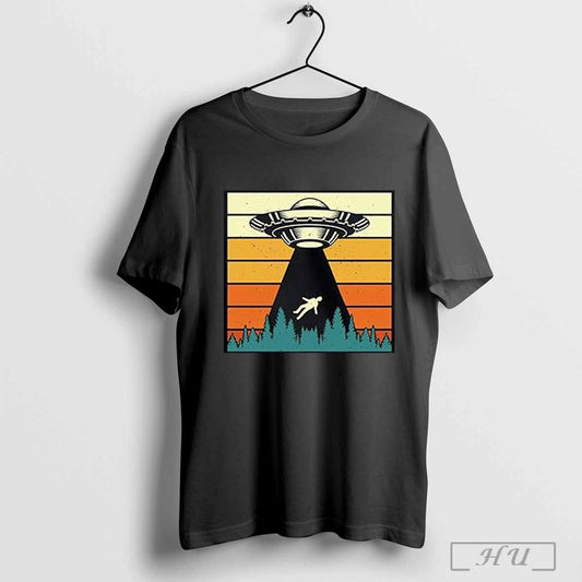 Seek Buy Love Retro Ufo Abduction Scene T Shirt Vintage Sci Fi Alien Encounter Tee Unisex Graphic Shirt