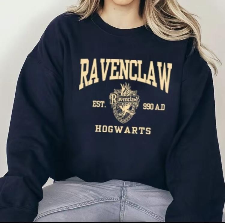Vintage Hogwarts Sweatshirt, Harry Potter Sweatshirt Cotton Womenswear, Wizard Houses Sweatshirt, Harry Potter Shirt, Basic Sweater