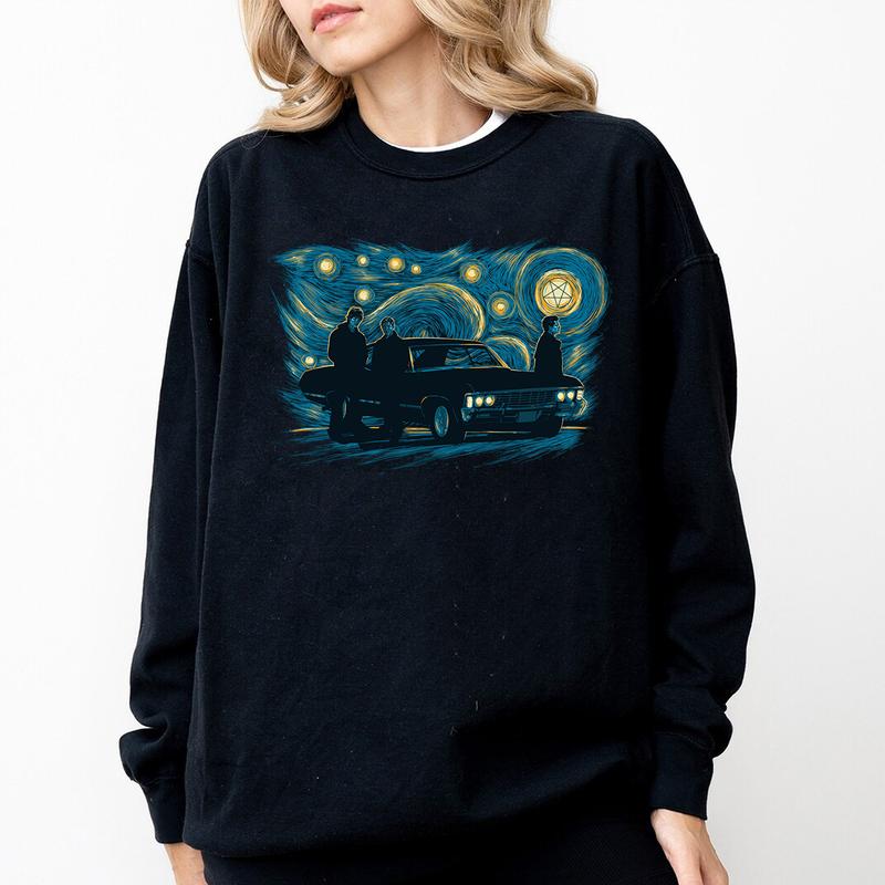 Hunters Night Supernatural T-Shirt, Supernatural T Shirt, Supernatural Dean SAM T Shirt, Gift For Woman and Man Unisex T-Shirt Sweatshirt Hoodie