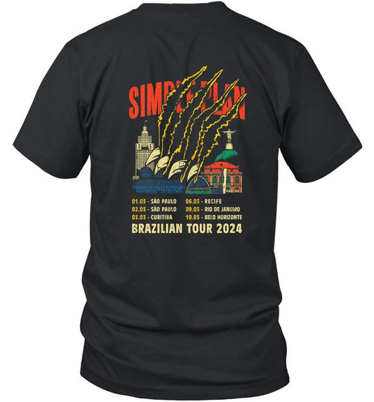 Limited Simple Plan 2024 Brazilian Tour Shirt