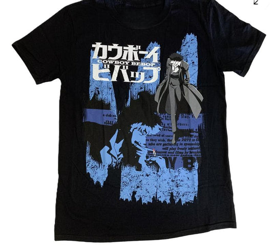 Cowboy Bebop Spike Anime Opening Credits Adult T-Shirt