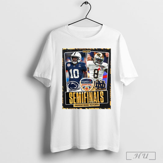 Poster Nittany Lions Vs Fighting Irish Semifinals Orange Bowl Football Matchup Fox College 2025 T Shirt
