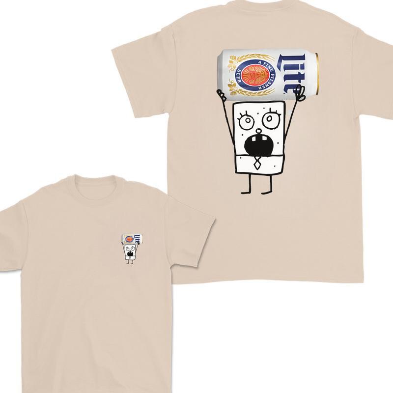 Doodlebob Miler Lite Essential 2 Sides T-shirt, Miler Lite Unisex T-shirt Full Color For Men, For Women, Miler Lite Beer Shirt