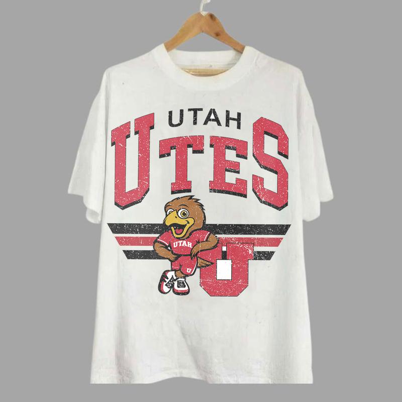 Utah Utes Vintage Football NCAA Sweatshirt - Tshirt - Hoodie, University of Utah Unisex Football NCAA Shirt, Unisex Vintage NCAA Shirt, Classic Footba
