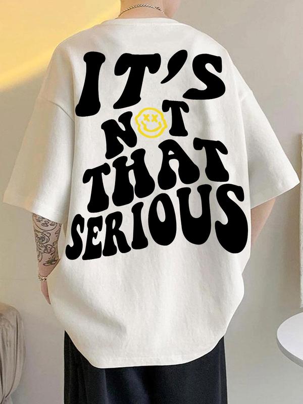 Men's Cartoon Letter Graphic Print Round Neck Sleep Tee, Graphic T-shirts, Regular Fit Casual Short Sleeve Pajama T-shirt, Men's Summer Sleepwear