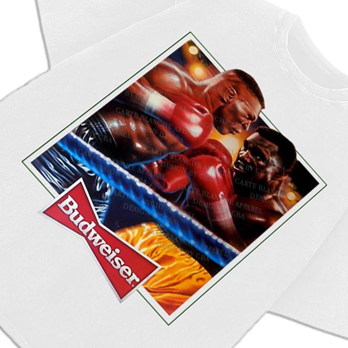Mike Tyson VS Evander Holyfield Vintage Graphic Ad Retro Custom Graphic T-Shirt Crewneck Cotton