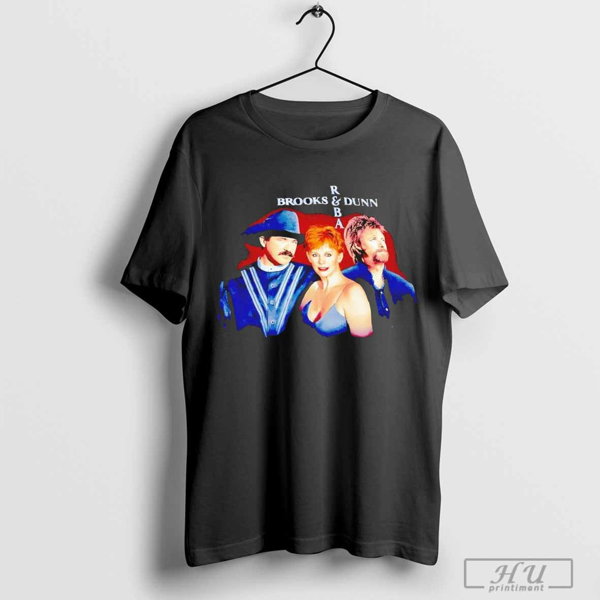 Reba McEntire Brooks and Dunn country music tour band retro shirt