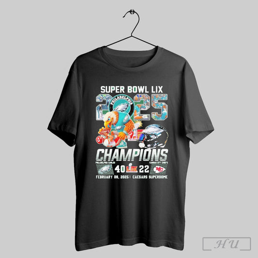 Super Bowl Lix 2025 Philadelphia Eagles Champions 40 22 Limited Edition T Shirt Sweatshirt