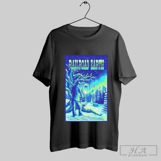 Railroad Earth Winter 2025 Conert Poster T Shirt
