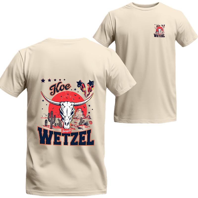 Koe Wetzel Bullhead Cowboy T-shirt, Cowboy Short Sleeve Tee, Unisex Shirt, Menswear Top, clothes seasons