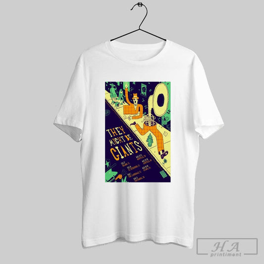 Poster They Might Be Giants February And March Shows 2025 Feb 27 Orlando Fl Feb 28 St Petersburg Fl T Shirt