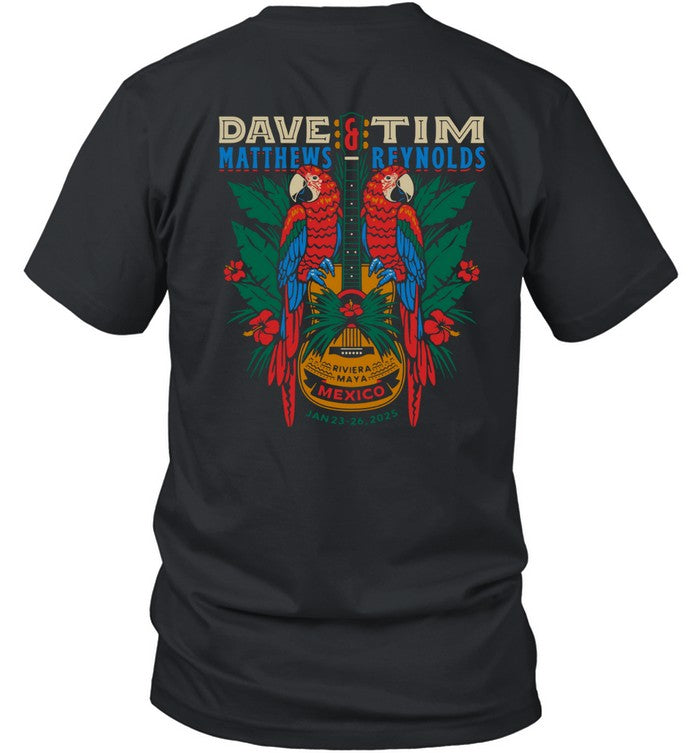 Dave Matthews And Tim Reynolds Riviera Maya, MX Parrot Guitar Hot 2024 T Shirt