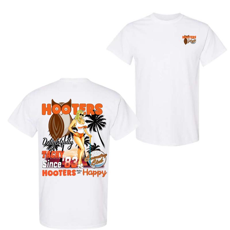 Hooters Country CLub T-shirt 2 side Unisex, Vibrant Tee, Ideal for Gifting