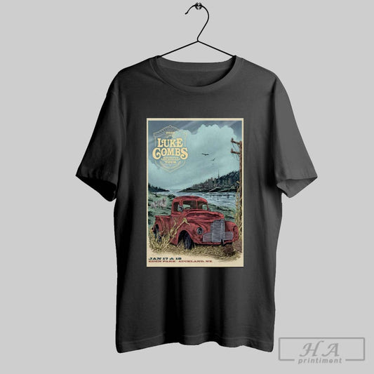 Poster Luke Combs Auckland Nz Jan 17 And 18 2025 Eden Park Event T Shirt