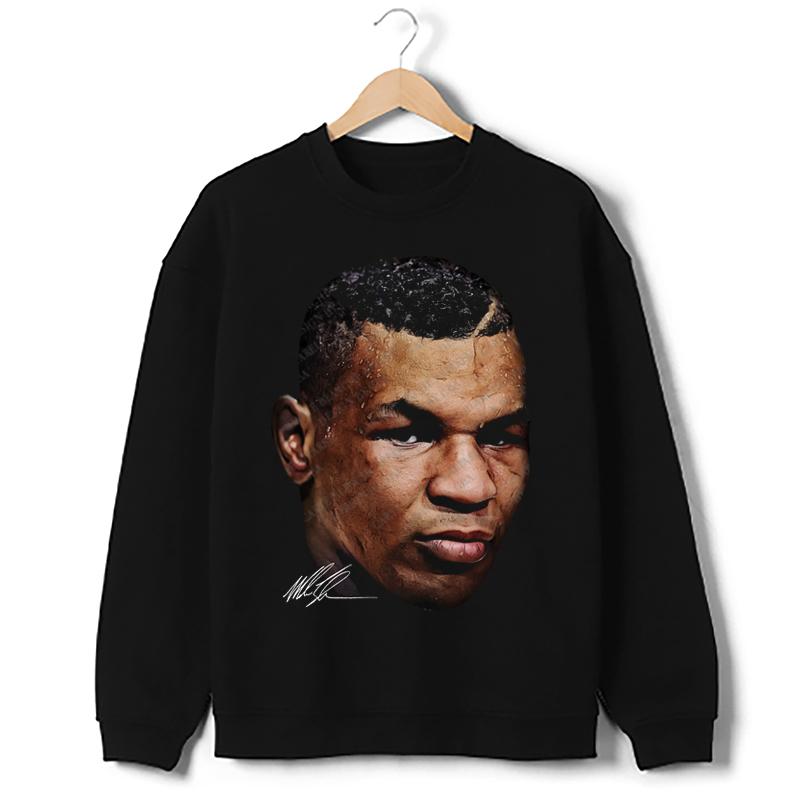 Mike Tyson T-Shirt Young Mike Tyson Portrait Big Face Custom Graphic Tee Crewneck Cotton
