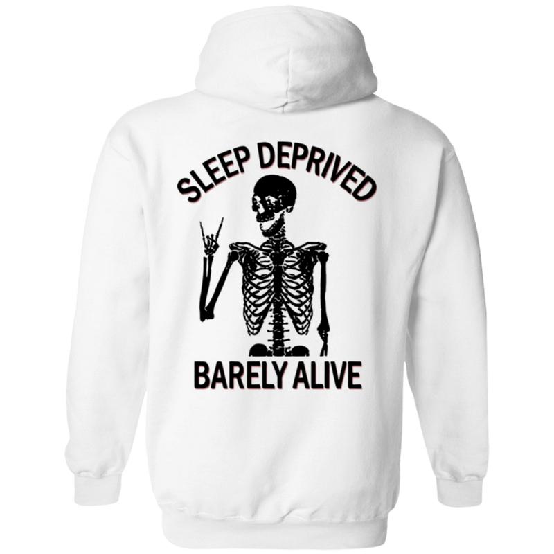 Sleep Deprived Barely Alive Gildan-Unisex Both Side Printed Hoodie Cotton Classic Fabric